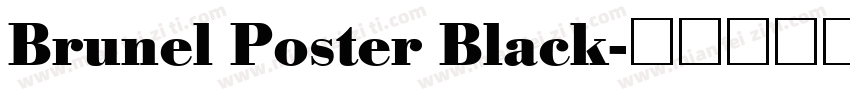Brunel Poster Black字体转换